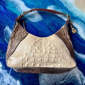 Brahmin two-toned Bekka bag, adj. strap-RARE Exquisite-can’t find exact bag.